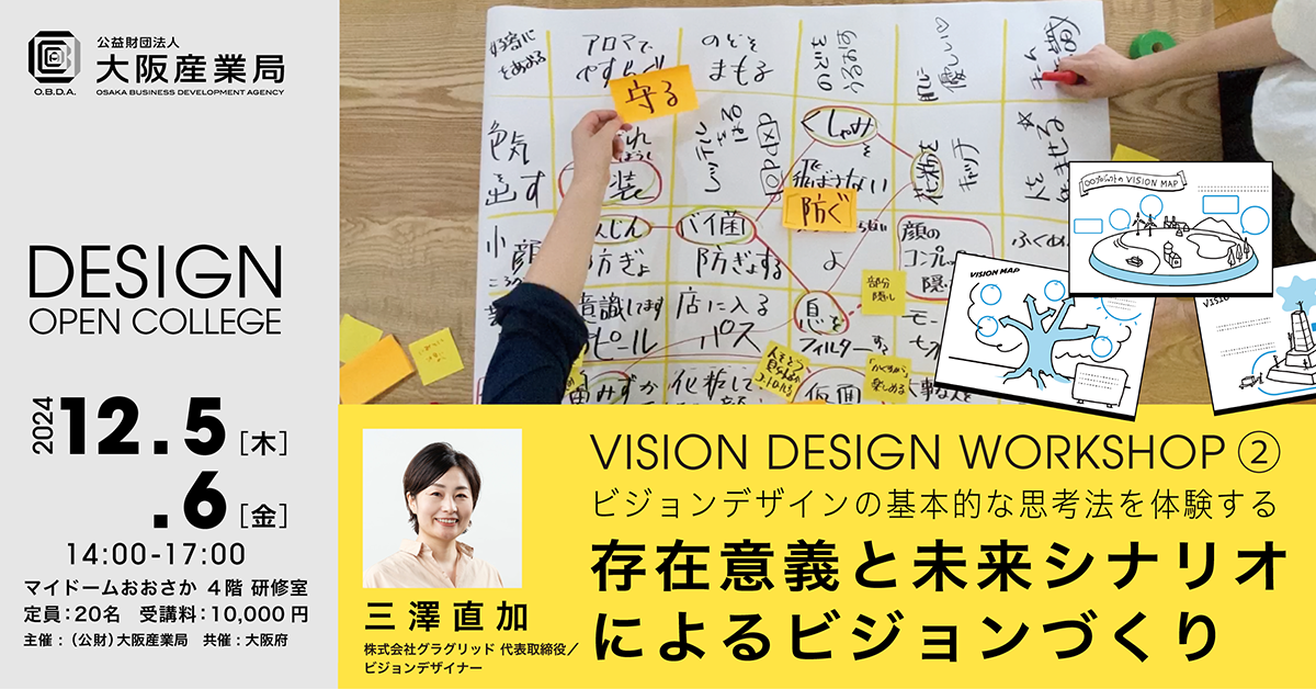 2024ワークショップ２　ビジョンデザインの基本的な思考法を体験する　存在意義と未来シナリオによるビジョンづくり